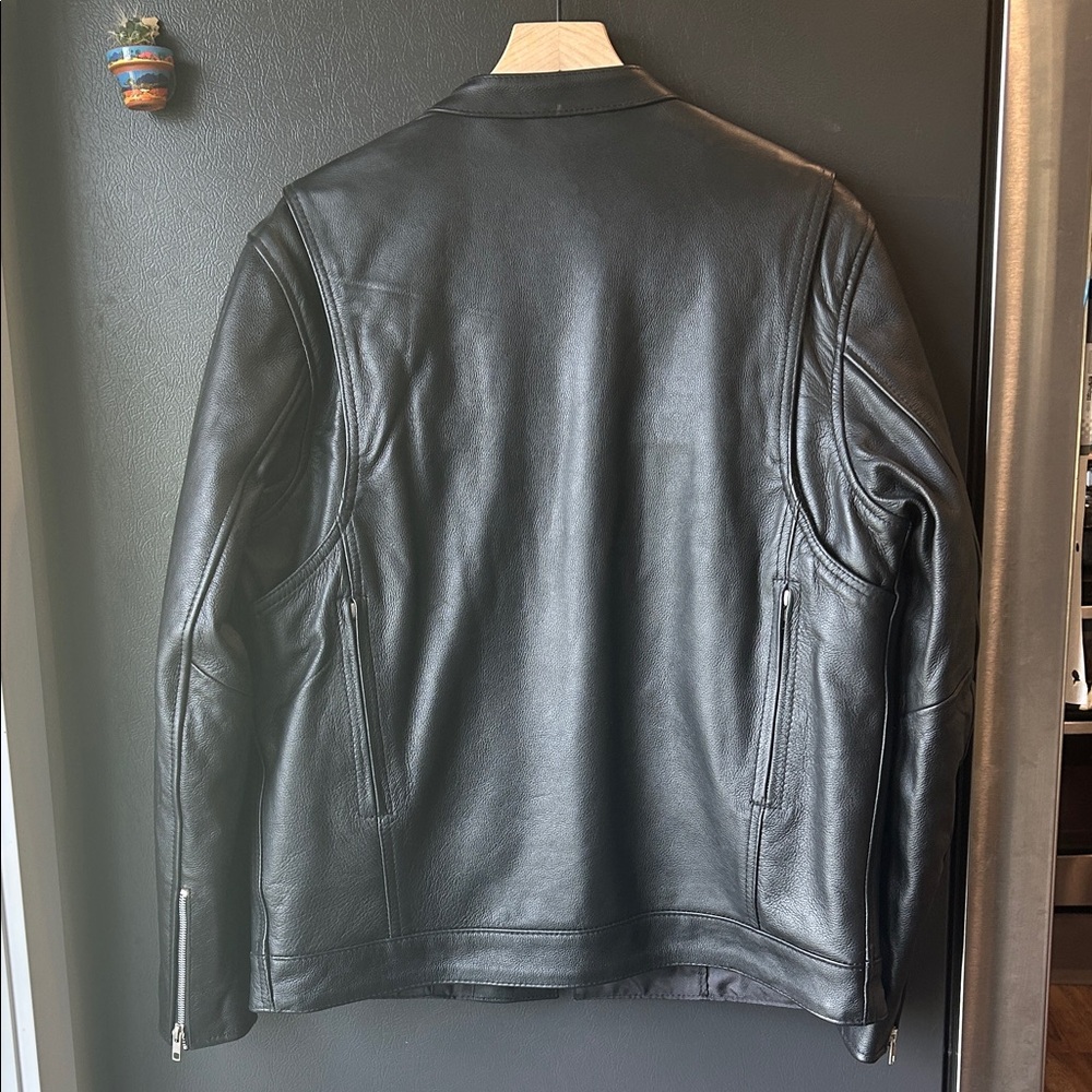 NWOT Men's Black Conceal Carry Leather Motorcycle Jacket - Picture 16 of 16